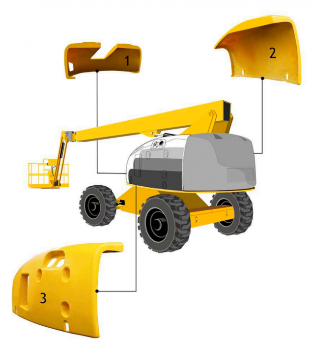 Panou lateral stang nacela telescopica Haulotte H21TX, H23TPX, H25TPX [2]