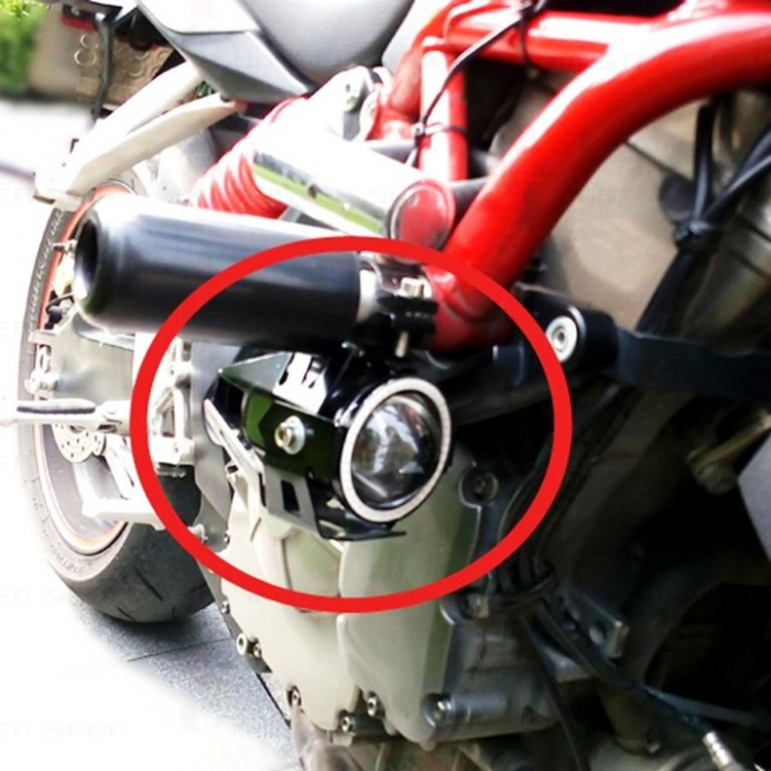Proiector LED cu Lupa, Angel Eye ALB si Devil Eye RED 12V [9]