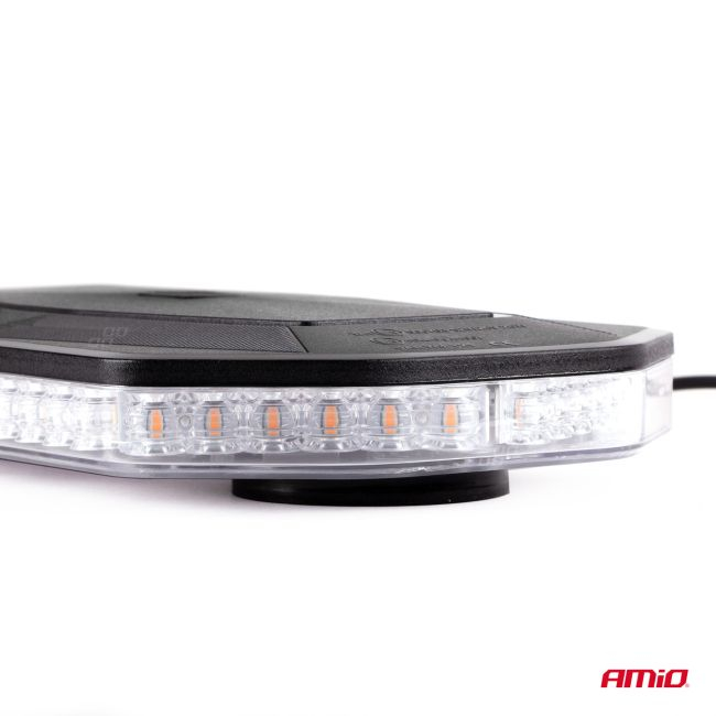 Rampa luminoasa girofar, culoare Orange, alimentare 12-24V, 48 LED-uri, protectie IP56, montaj cu magnet [6]