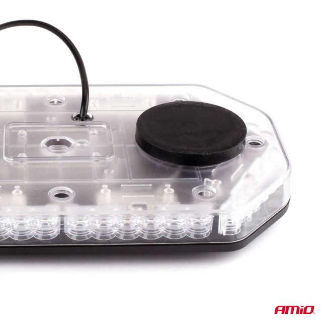 Rampa luminoasa girofar, culoare Orange, alimentare 12-24V, 48 LED-uri, protectie IP56, montaj cu magnet [4]