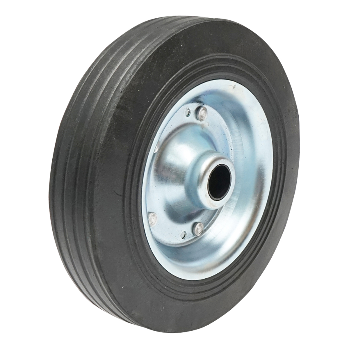 Roata de cauciuc 200X50mm cu janta metalica pentru roata de sprijin remorca prindere pe ax fi20mm [4]