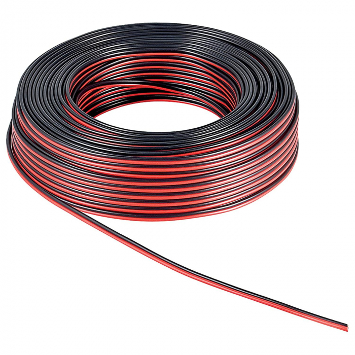 Rola cablu pentru boxe, 2 x 1.5 mm,10m, culoare rosu/negru [1]