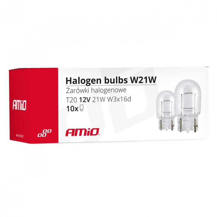 Set 10 becuri cu halogen T20, W21W, W3x16d, 12V [2]