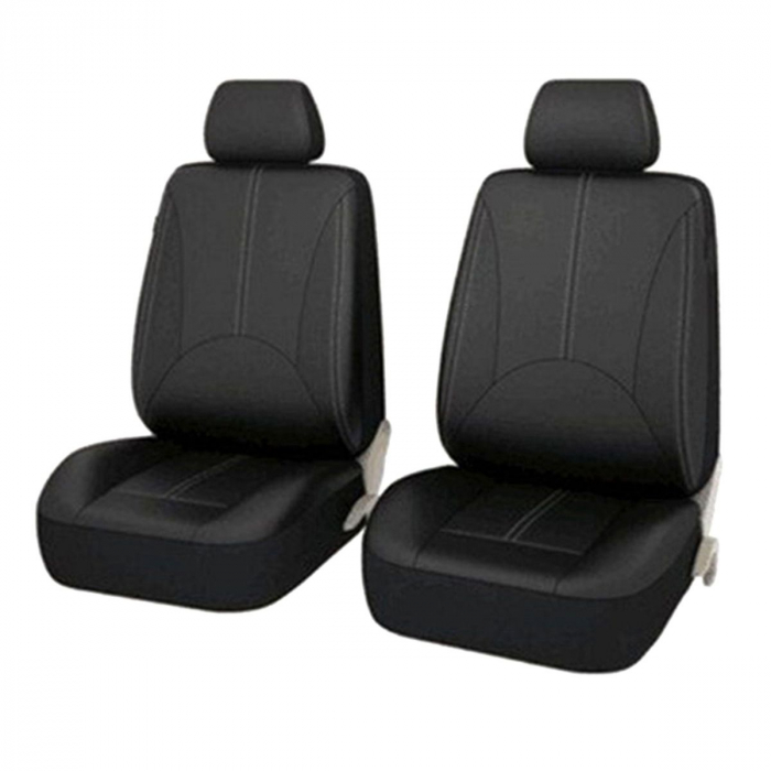 Set huse scaun auto UNIVERSALE din piele ecologica NEGRU AG338E - 11 piese [4]