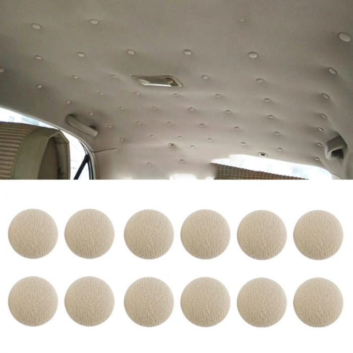 Set 12 clipsuri pentru reparatii tapiterie plafon auto bej [2]