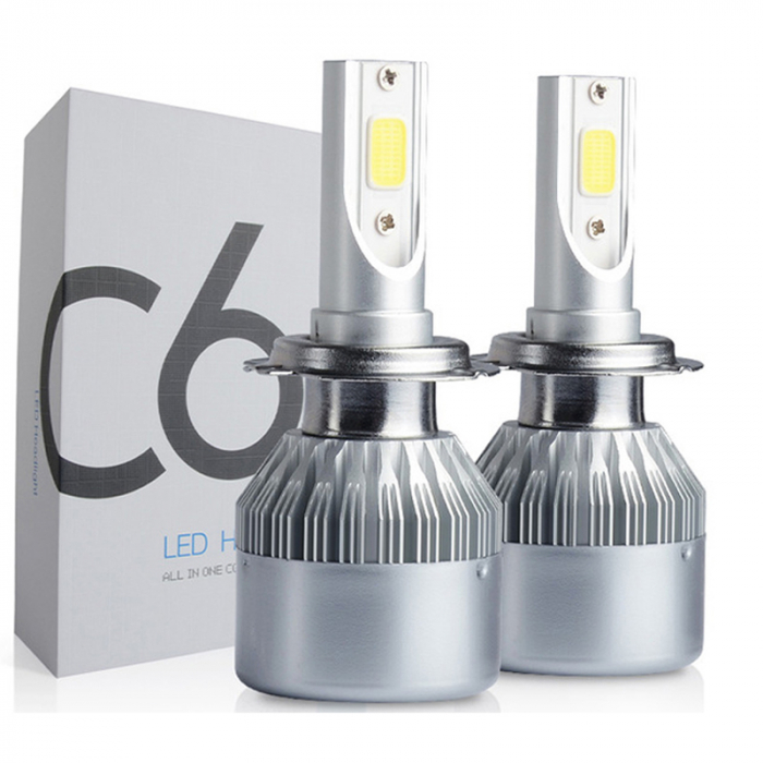 Set 2 becuri LED Auto, model C6, soclu H7, 6000K, 36W, 3500Lm​, plug & play [2]