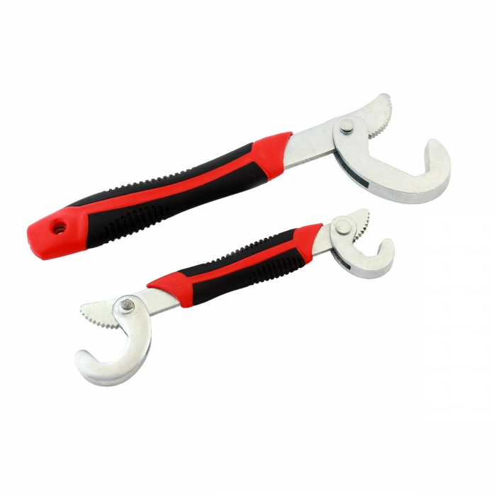 Set 2 chei universale multifunctionale de tip "carlig", din metal rezistent, 9-32mm, AVX-AG476A [7]