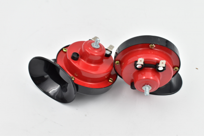 Set 2 claxoane auto fara releu 12V 002B  - DL32 - SNAIL HORN [3]