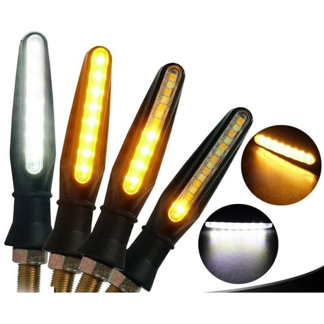 Set 2 lampi Semnalizare Moto SECVENTIALA, cu LED-uri Samsung, cu 2 functii, pozitie si semnalizare, 12V [9]