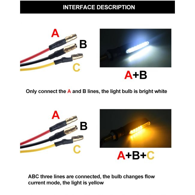 Set 2 lampi Semnalizare Moto SECVENTIALA, cu LED-uri Samsung, cu 2 functii, pozitie si semnalizare, 12V [4]