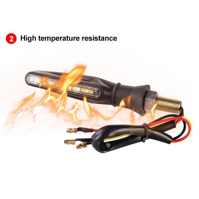 Set 2 lampi Semnalizare Moto SECVENTIALA, cu LED-uri Samsung, cu 2 functii, pozitie si semnalizare, 12V [5]