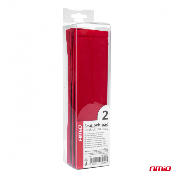 Set 2 perne de protectie pentru centura, culoare rosii [2]