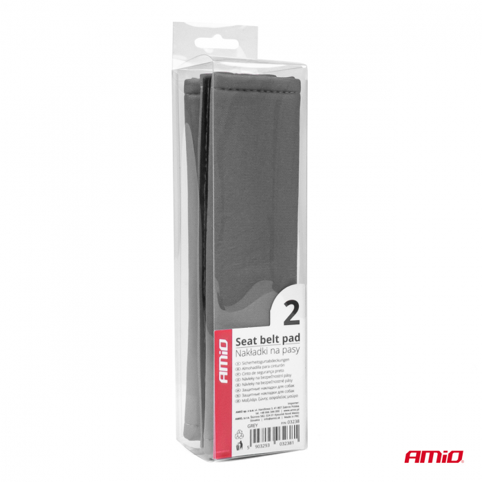 Set 2 perne de protectie pentru centura, culoare Gri Deschis [2]