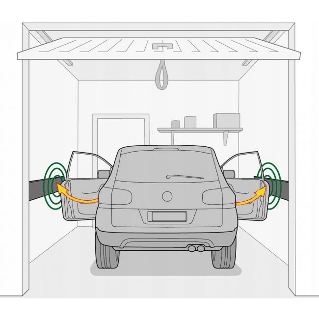 Set 2 placi de protectie coliziune portiera auto pentru garaje sau parcari, 50 x 20 cm [3]