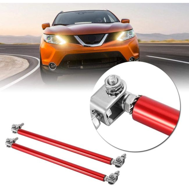 Set 2 Tije din Aluminiu reglabile pentru Consolidare Spoiler, lungime 10cm, culoare Rosu [6]