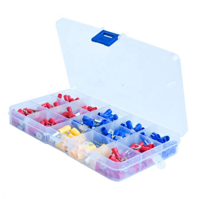 Set 280 de conectori de sertizare izolati, 15 tipuri, in carcasa de plastic [5]