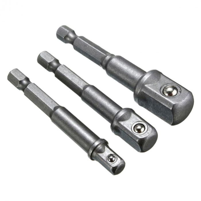 Set 3 adaptoare pentru scule de mana, dimensiunile 1-2, 3-8 și 1-4 [1]