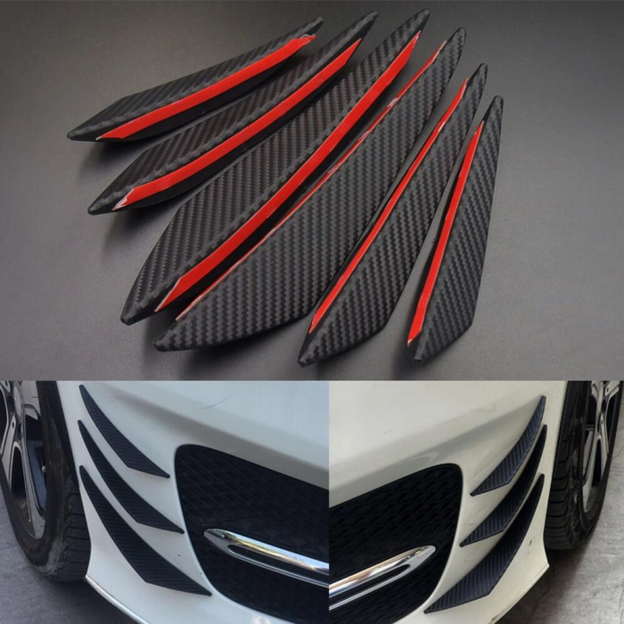 Set 4 buc. aripioare ornamentale bara tuning, culoare carbon [1]
