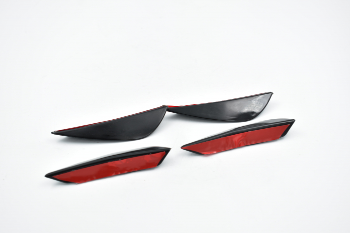 Set 4 buc. aripioare ornamentale bara tuning, culoare neagra [2]