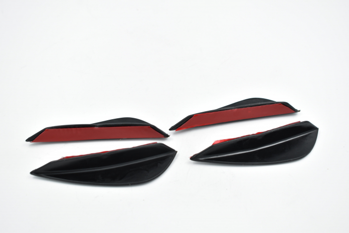 Set 4 buc. aripioare ornamentale bara tuning, culoare neagra [3]