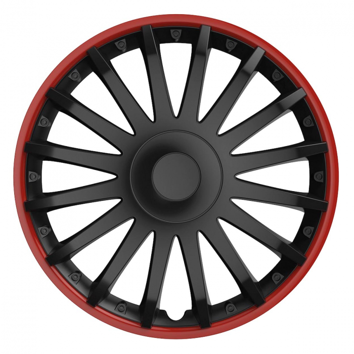 Set 4 capace roti model CRISTAL 15" - RED & BLACK [1]