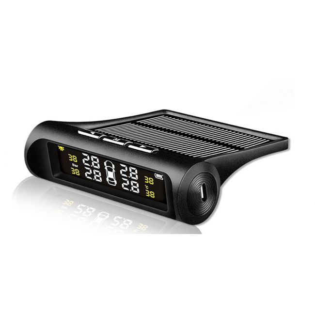 Set 4 senzori de presiune si temperatura anvelope cu afisaj LCD si incarcare Solara, AVX-AG678 [2]