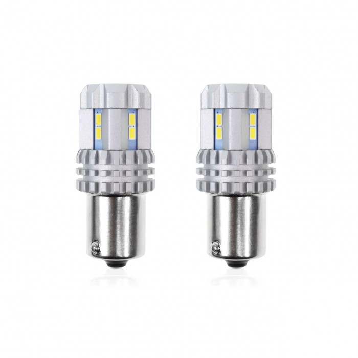 Set becuri auto cu LED CANBUS P21 R5W- R10W 22 SMD Alb 12V, 24V [1]