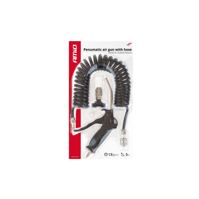 Set de suflat cu pistol, furtun spiralat, cuplaje, 13ATM [2]