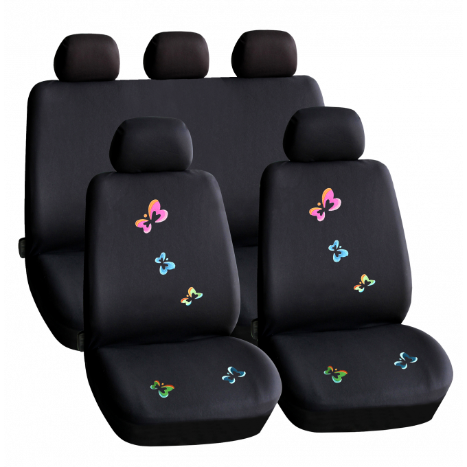 Set huse scaune ieftine, Universale 9 piese, model BUTTERFLY [1]