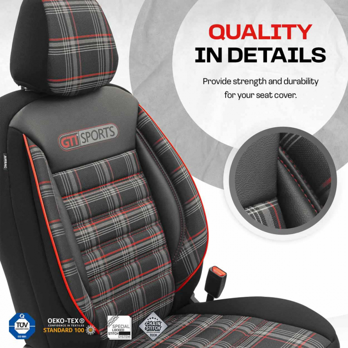 Set huse scaun auto PREMIUM, Universale, fractionate, OTOM GTI SPORT 801 [3]