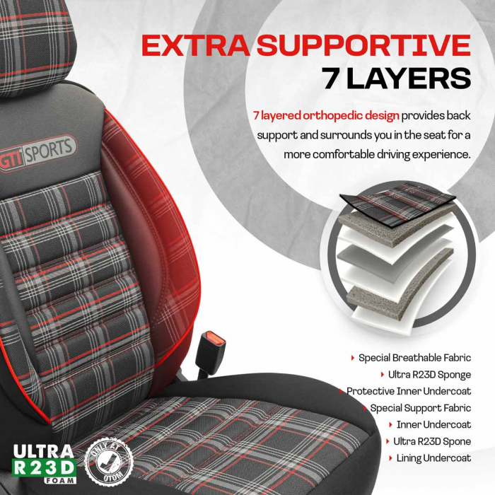 Set huse scaun auto PREMIUM, Universale, fractionate, OTOM GTI SPORT 801 [5]