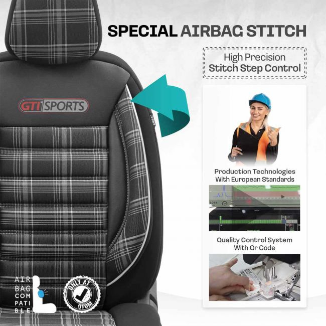 Set huse scaun auto PREMIUM, Universale, fractionate, OTOM GTI SPORT 807 [6]