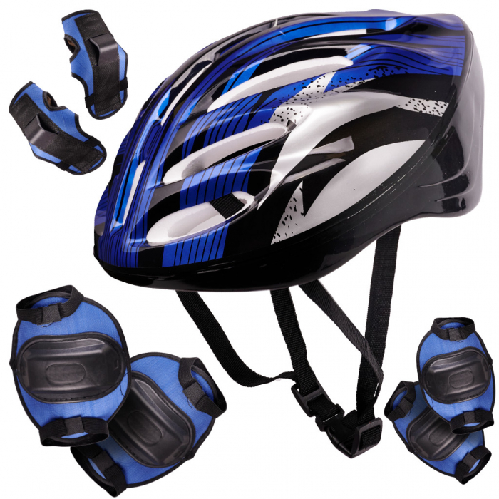 Set Protectie pentru copii, 7 piese, model BIKE, culoare Albastra [1]