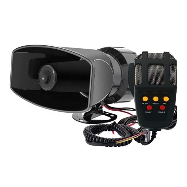 Sirena Profesionala cu 5 Tonuri si Microfon, putere 100W, 12V [4]