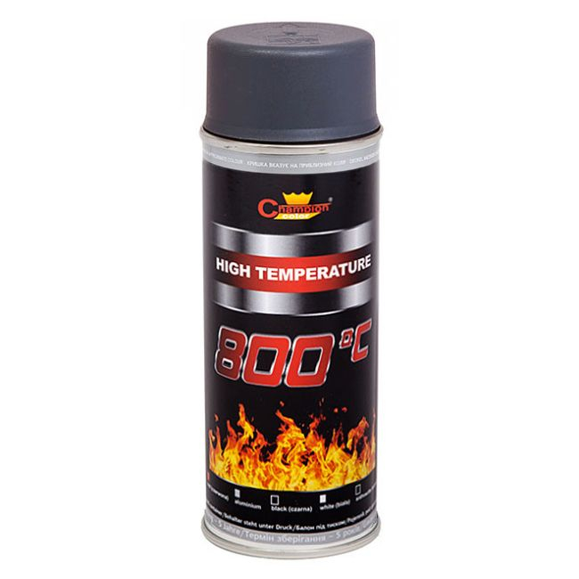 Spray cu vopsea pentru etrieri culoare antractit 400ml, Champion Color, 800 °C [2]