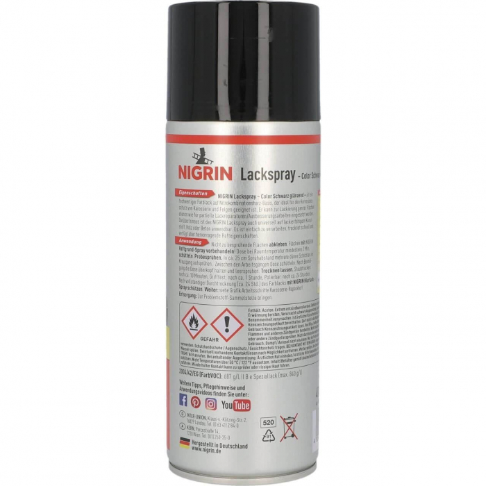 Spray vopsea neagra lucioasa 400ml [2]