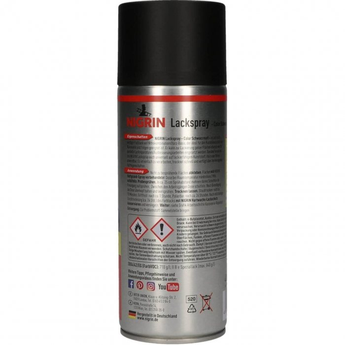 Spray vopsea neagra mat 400ml NIGRIN [2]
