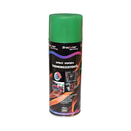 Spray vopsea termorezistenta pentru etrieri si motor VERDE 450ml rezistenta la 400 grade C [2]