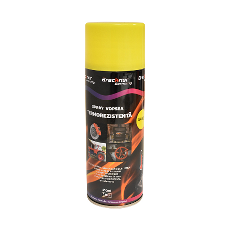Spray vopsea termorezistenta pentru etrieri si motor GALBEN 450ml rezistenta la 400 grade C [2]