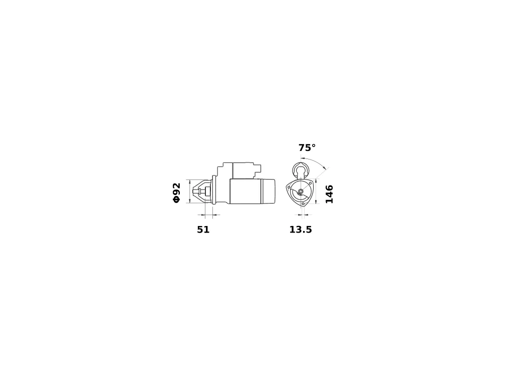 Starter 12V 3,2kW MAHLE LETRIKA IS1343, MS 645, AZE4667 [2]