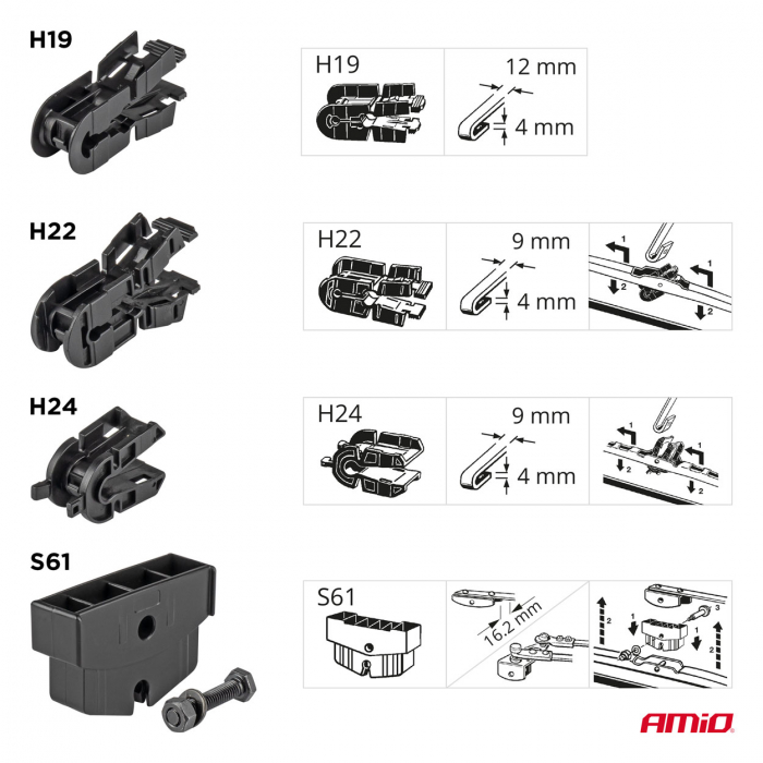 Stergator parbriz 650mm, 26"" Iveco, Mercedes Benz, Volvo, autocare si utilaje [5]