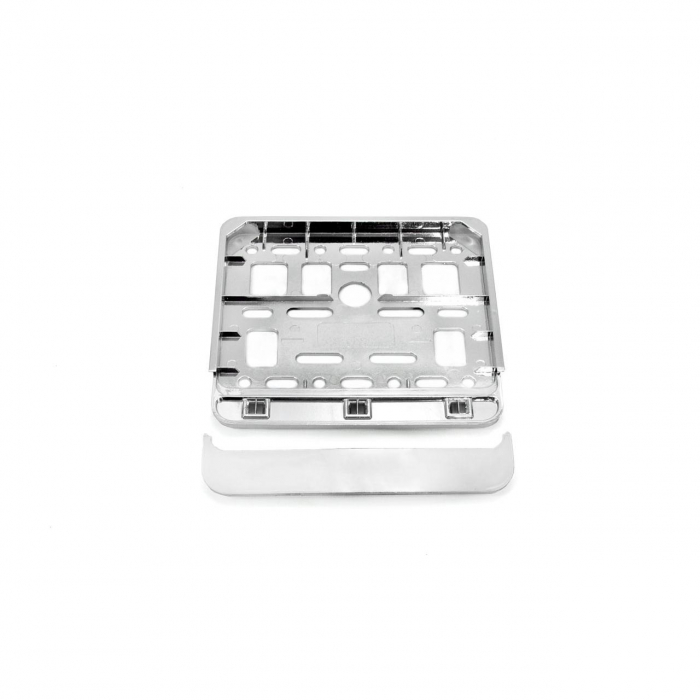 Suport numar inmatriculare cromat pentru scooter 11.4 x 14cm [1]