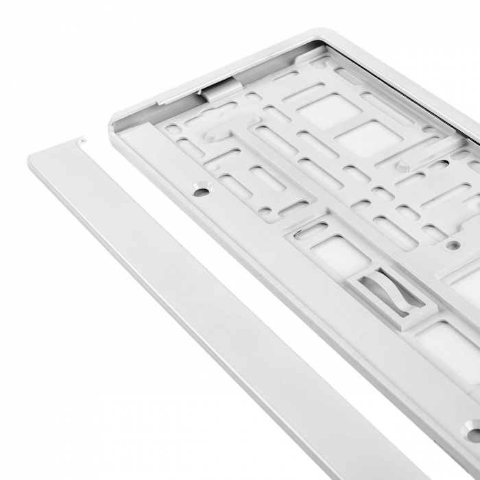 Suport numar inmatriculare din plastic, calitate Premium, culoare ALBA [2]