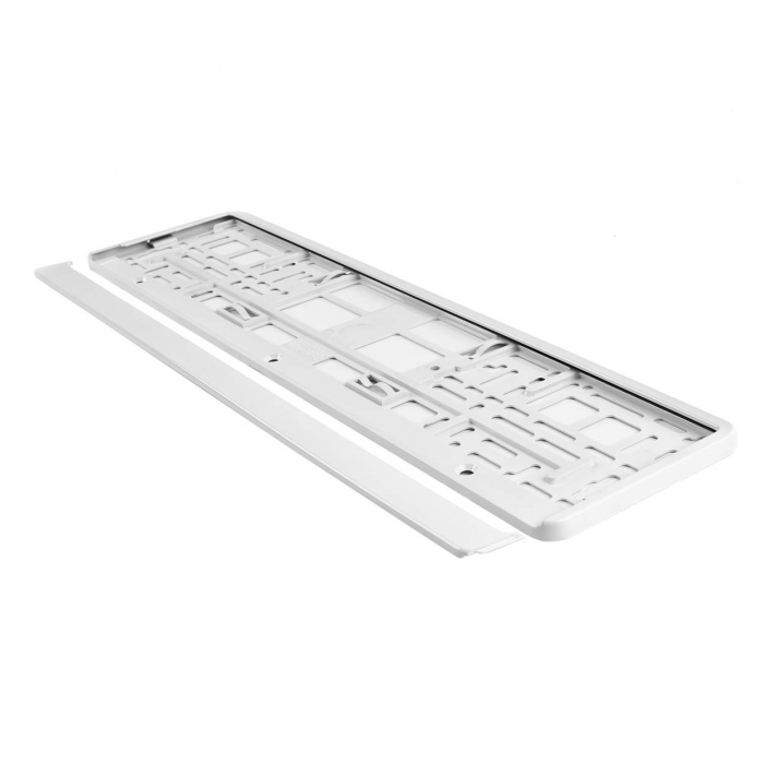Suport numar inmatriculare din plastic, calitate Premium, culoare ALBA [3]
