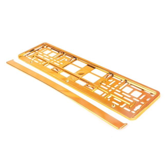 Suport numar inmatriculare din plastic culoare ORANGE calitate premium [3]