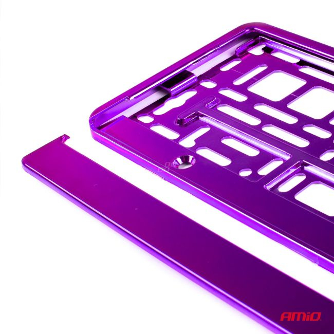 Suport numar inmatriculare VIOLET din plastic, calitate Premium [2]