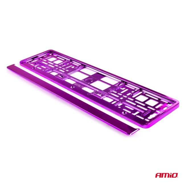 Suport numar inmatriculare VIOLET din plastic, calitate Premium [3]