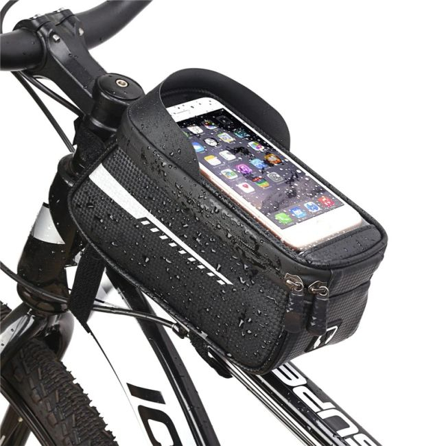 Suport Telefon IMPERMEABIL tip Geanta, montaj pe Motocicleta sau Bicicleta [8]