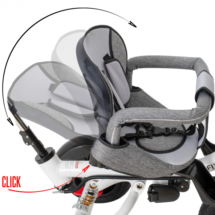 Tricicleta si Carucior pentru copii Premium TRIKE FIX V3 culoare Gri [4]