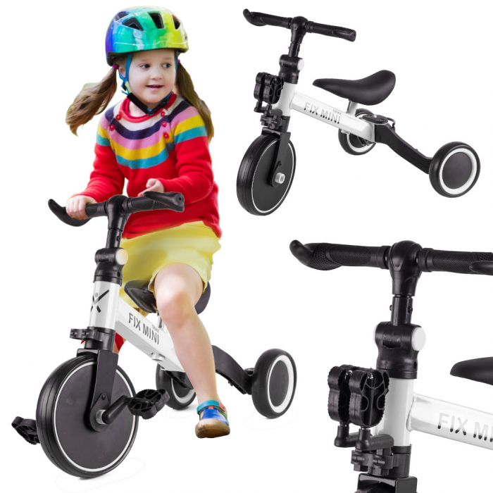 Tricicleta TRIKE FIX MINI, 3in1 adaptabila, culoare Alba [1]